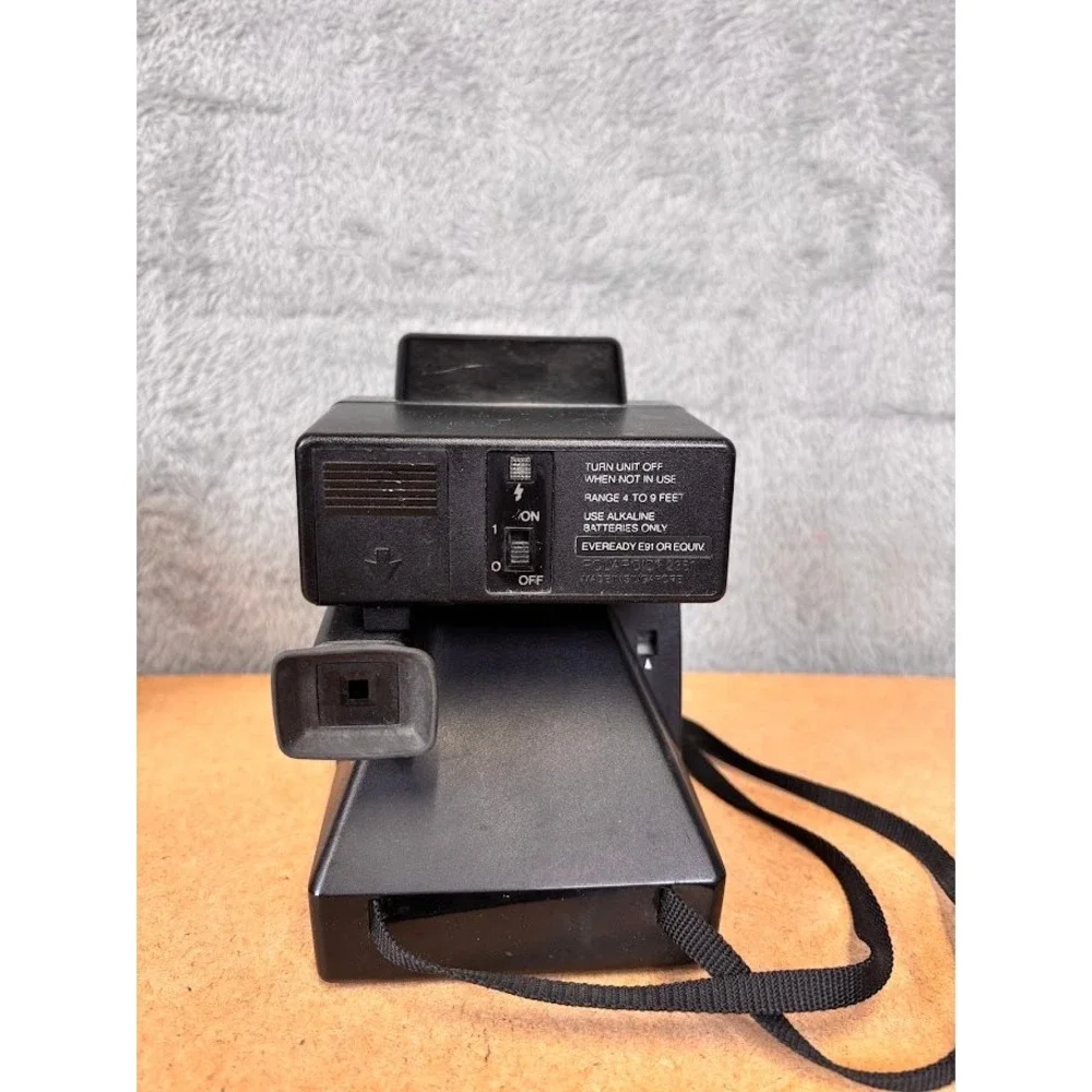 Polaroid OneStep Land Camera Rainbow Stripe with Q-Light Flash Vintage Untested
